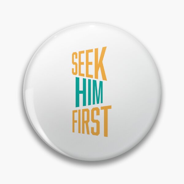 Item preview, Seek Him First – Christian Faith Typography T-Shirt Design designed and sold by CrossCrafted.