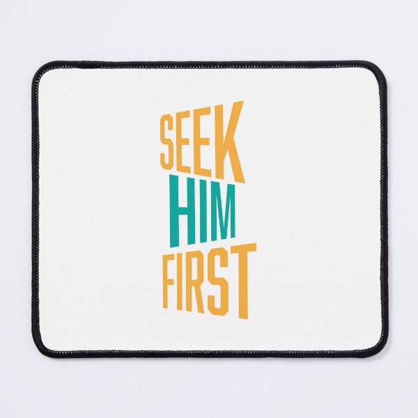 Item preview, Seek Him First – Christian Faith Typography T-Shirt Design designed and sold by CrossCrafted.
