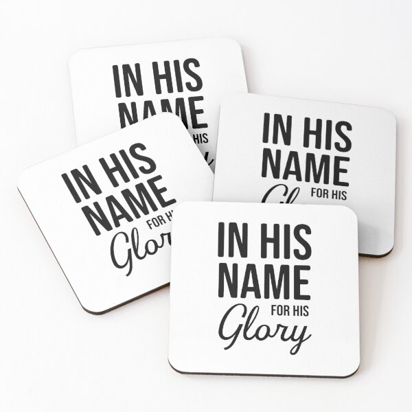 Item preview, In His Name For His Glory – Christian Faith Typography T-Shirt Design designed and sold by CrossCrafted.