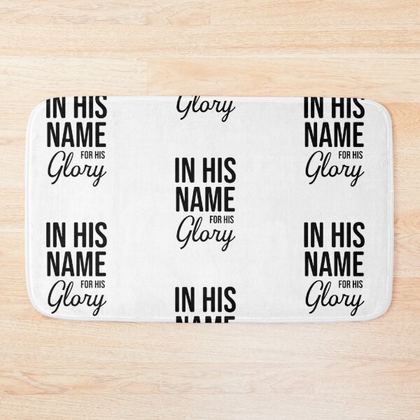 Item preview, In His Name For His Glory – Christian Faith Typography T-Shirt Design designed and sold by CrossCrafted.