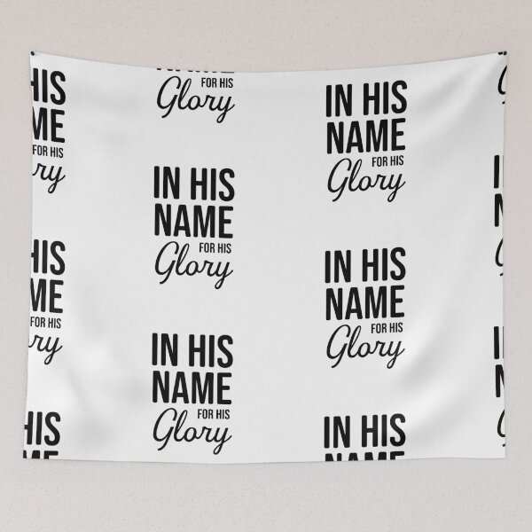 Item preview, In His Name For His Glory – Christian Faith Typography T-Shirt Design designed and sold by CrossCrafted.