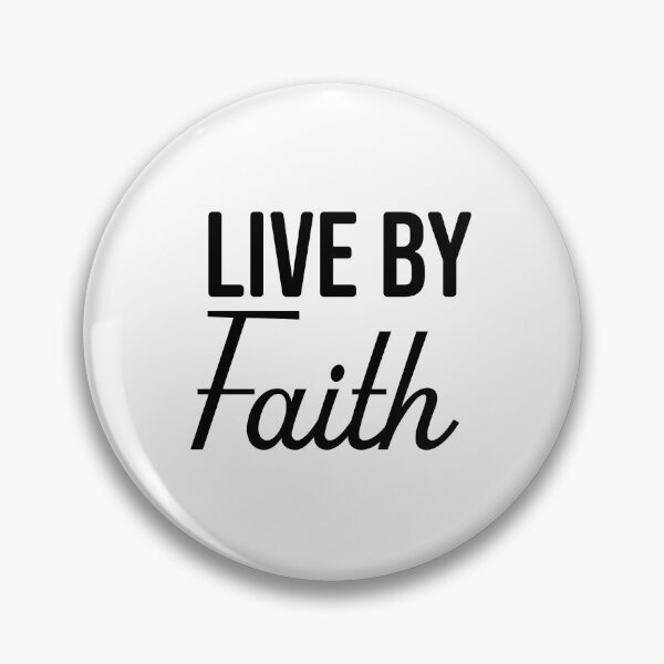 Item preview, Live By Faith – Christian Faith Typography T-Shirt Design designed and sold by CrossCrafted.