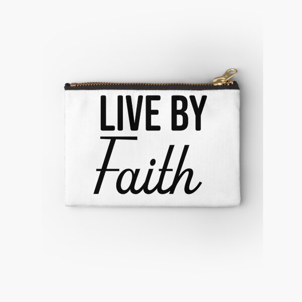 Item preview, Live By Faith – Christian Faith Typography T-Shirt Design designed and sold by CrossCrafted.