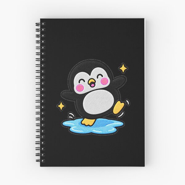 Item preview, Funny Penguin Slipping on Ice Kawaii Embroidery Patch designed and sold by ColorSplash123.
