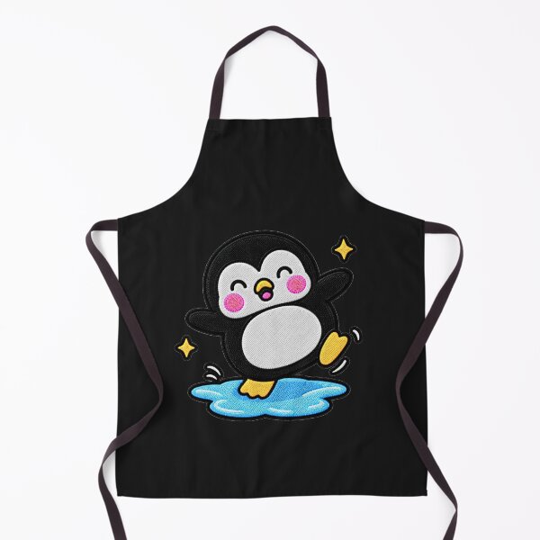 Item preview, Funny Penguin Slipping on Ice Kawaii Embroidery Patch designed and sold by ColorSplash123.