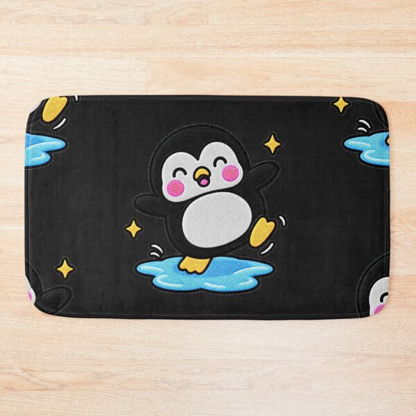 Item preview, Funny Penguin Slipping on Ice Kawaii Embroidery Patch designed and sold by ColorSplash123.