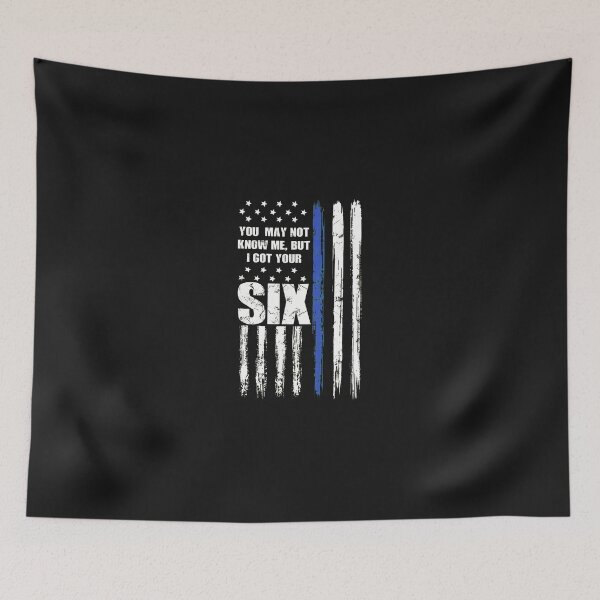 Item preview, Got Your Six Blue Line American Flag Support designed and sold by hgmbkptkw.