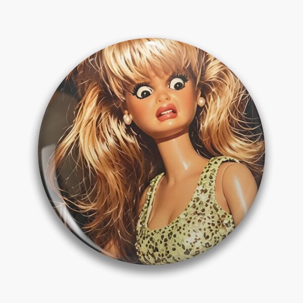 Item preview, Shocked Big Hair Blonde Doll Bar Reaction Funny Meme designed and sold by Devilians92.