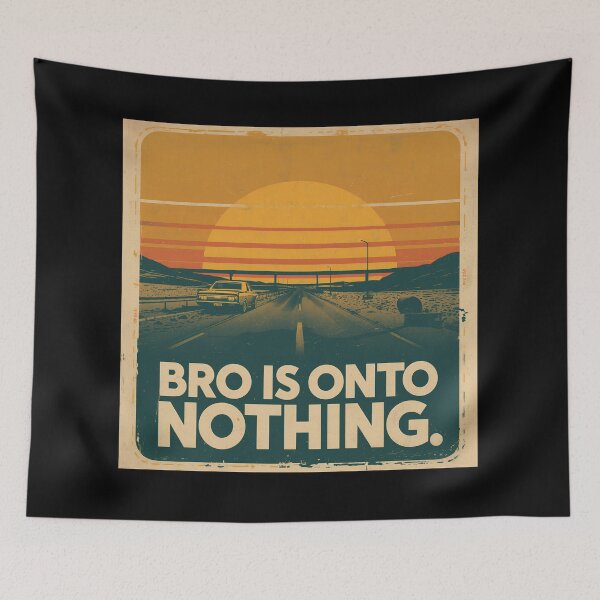 Item preview, concern meme bro is onto nothing T-Shirt, Retro Sunset Meme, Vintage Landscape Humor, 70s Style Graphic, Funny Bro Graphic Tee designed and sold by pawsome purrfect.