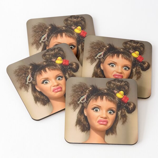 Item preview, Funny Cringe Doll Messy Space Buns Rubber Duck Meme designed and sold by Devilians92.