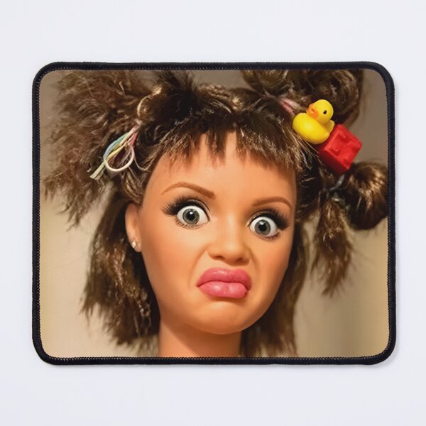 Item preview, Funny Cringe Doll Messy Space Buns Rubber Duck Meme designed and sold by Devilians92.