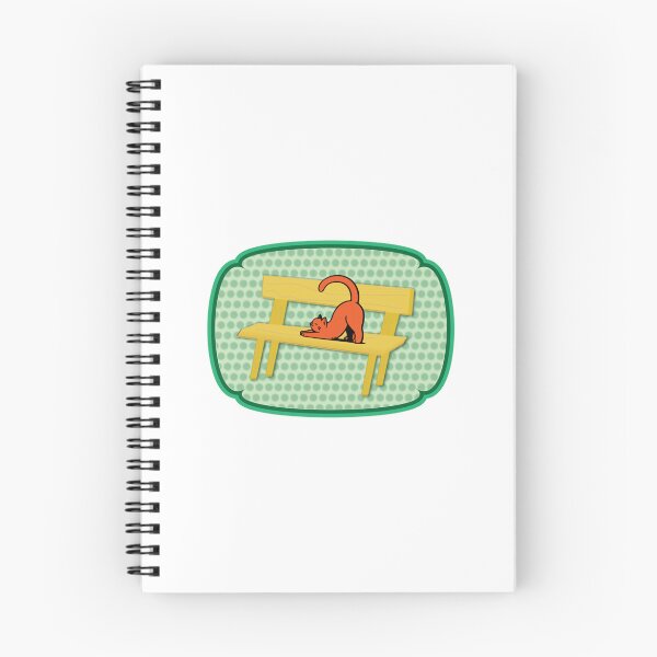 Item preview, Lazy Cat Cute Orange Tabby Park Bench Doodle designed and sold by ranzishopp.
