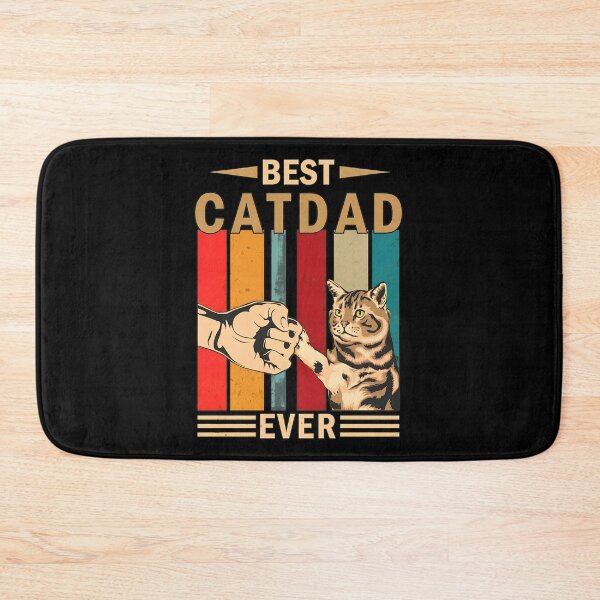 Item preview, Best Catdad Ever Fist Bump Retro Stripe Design designed and sold by GiaoCalonas.