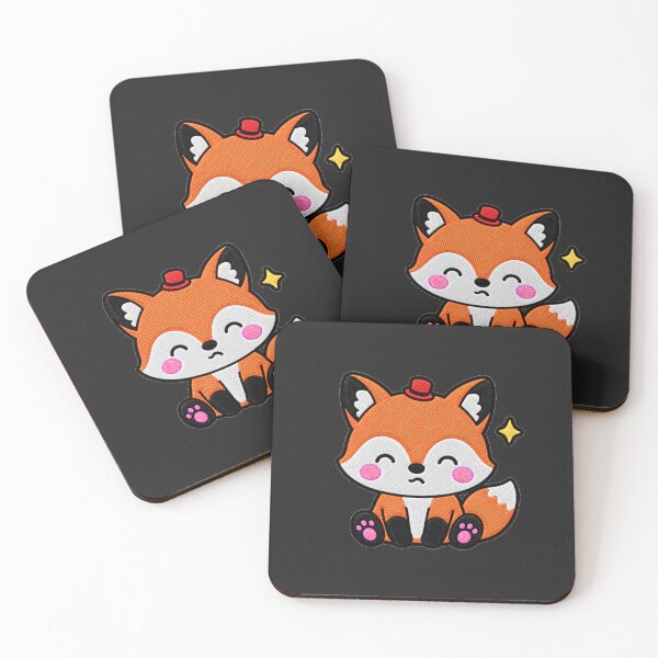 Item preview, Funny Fox Wearing Tiny Red Hat Kawaii Embroidery Patch designed and sold by ColorSplash123.