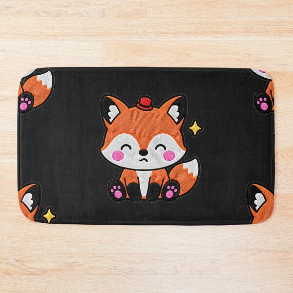 Artikelvorschau, Lustiger Fuchs mit kleinem roten Hut – Kawaii-Stickerei-Aufnäher entworfen und verkauft von ColorSplash123.