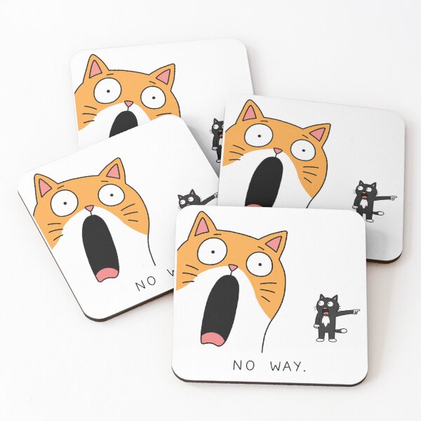 Item preview, No Way Funny Cat Reaction Meme designed and sold by MonkiFlipp.