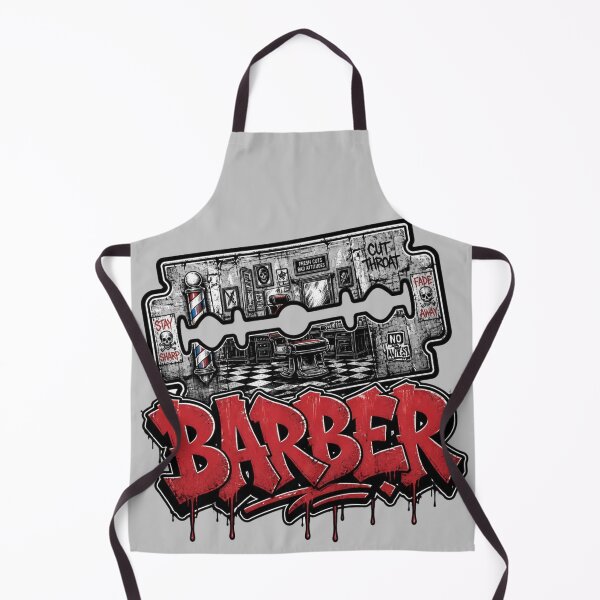 Item preview, Razor Blade Barbershop Scene Red Graffiti Streetwear Art designed and sold by Barber MD Culture.