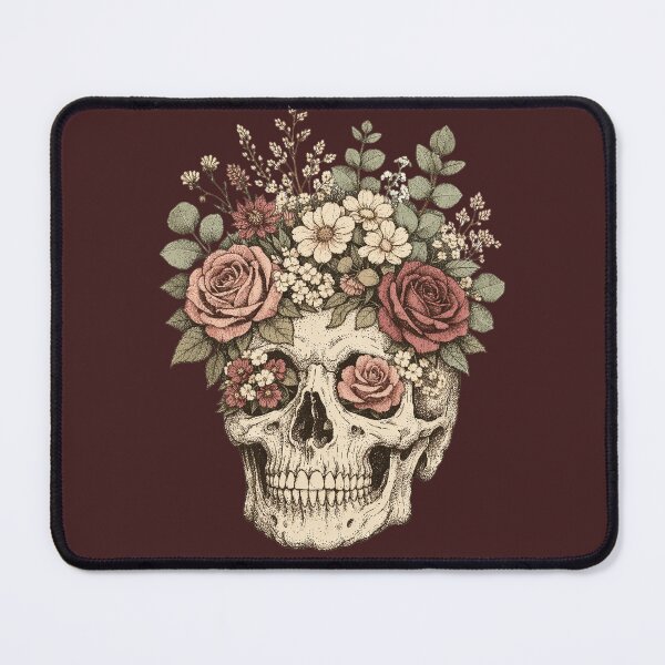 Item preview, Floral Skull Bouquet Design | Botanical Skull Sublimation Art designed and sold by MOCH- ART.
