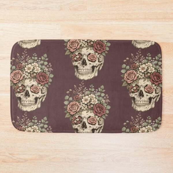 Item preview, Floral Skull Bouquet Design | Botanical Skull Sublimation Art designed and sold by MOCH- ART.