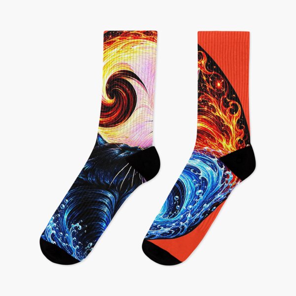 Item preview, ⚖️ PURRFECTLY BALANCED COLLECTION ⚖️ - Fire & Water designed and sold by WheelieGdArt.