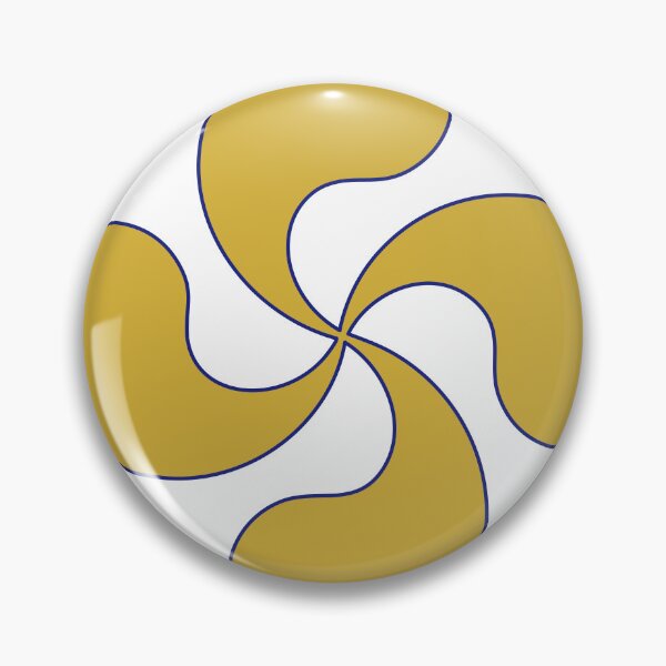 Item preview, Golden Lauburu — Basque Cross Symbol in Navy & Gold Circle designed and sold by DONOSTIADESIGN.