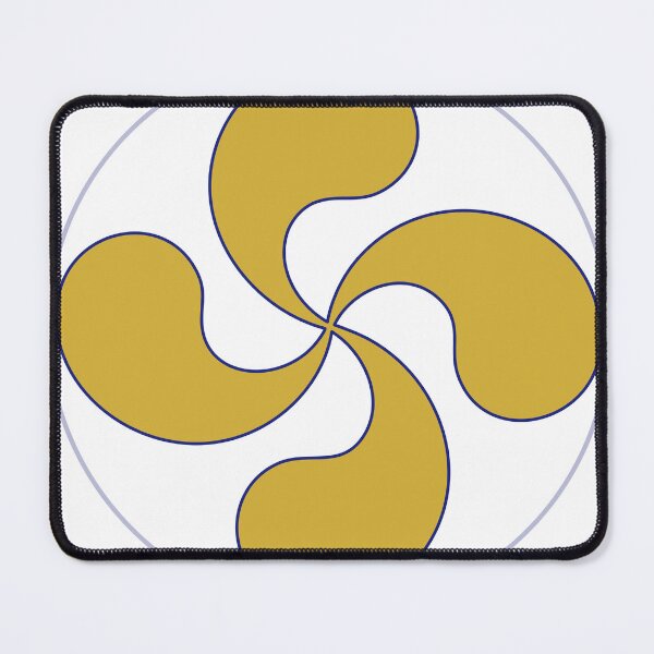 Item preview, Golden Lauburu — Basque Cross Symbol in Navy & Gold Circle designed and sold by DONOSTIADESIGN.