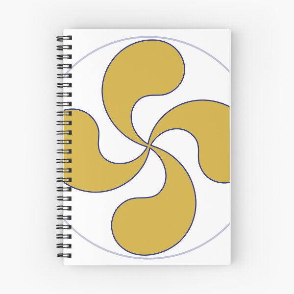 Item preview, Golden Lauburu — Basque Cross Symbol in Navy & Gold Circle designed and sold by DONOSTIADESIGN.
