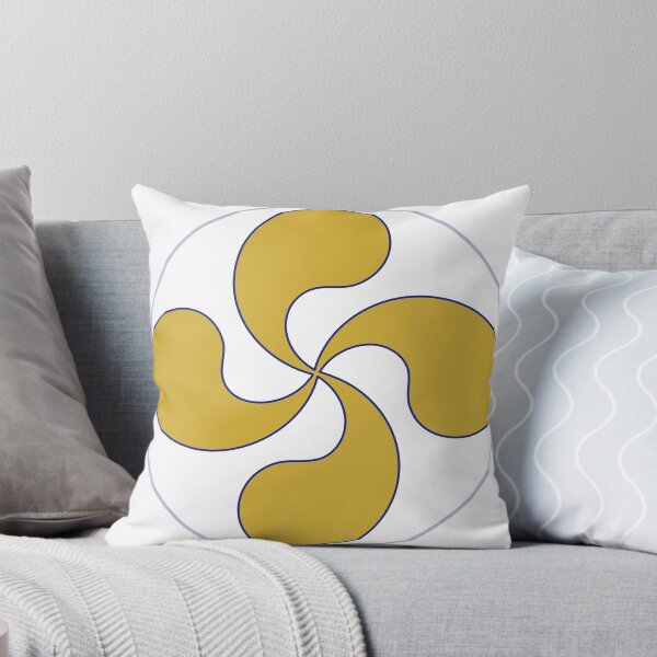 Item preview, Golden Lauburu — Basque Cross Symbol in Navy & Gold Circle designed and sold by DONOSTIADESIGN.
