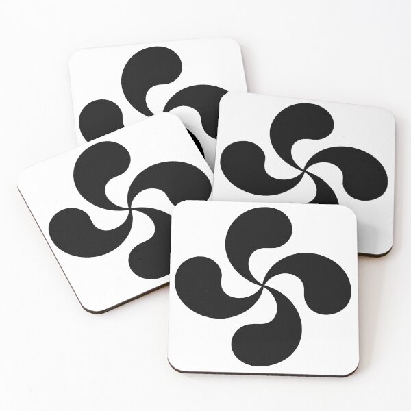 Artikelvorschau, Lauburu – Mutiges schwarzes baskisches Kreuz, minimalistisches Symbol entworfen und verkauft von DONOSTIADESIGN.