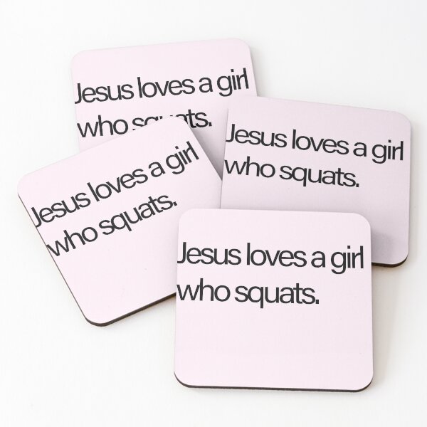 Item preview, Jesus Loves A Girl Who Squats | Christian Gym Girl designed and sold by Creations by lyne.