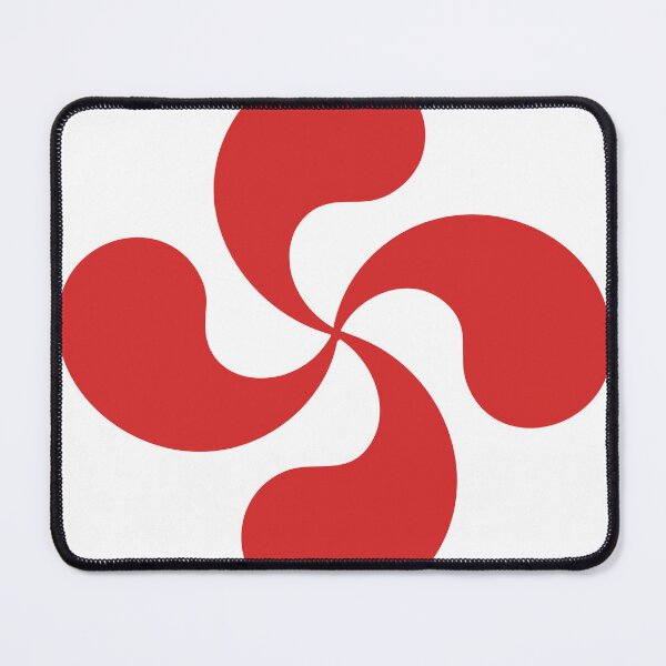 Item preview, Lauburu — Bold Red Basque Cross on White designed and sold by DONOSTIADESIGN.