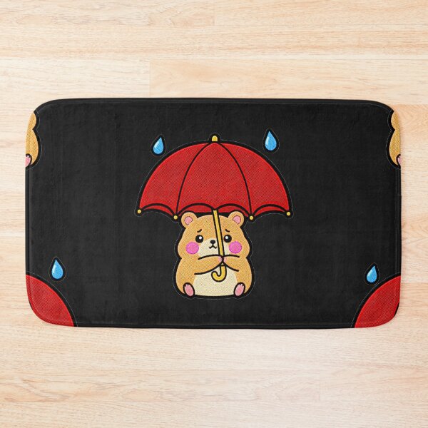 Item preview, Funny Hamster Too Small for Umbrella Kawaii Embroidery Patch designed and sold by ColorSplash123.