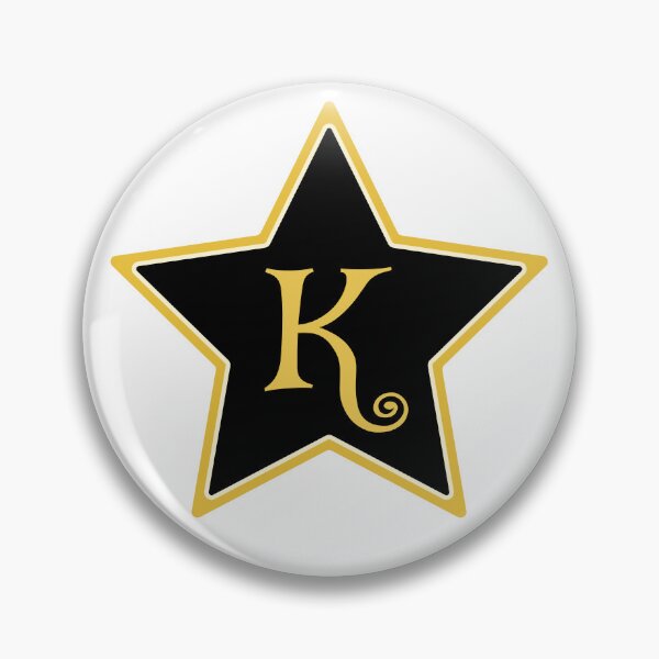Item preview, Star Monogram K Gold Black designed and sold by Jeallan Designs.