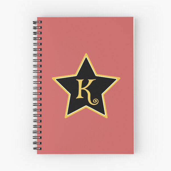 Item preview, Star Monogram K Gold Black designed and sold by Jeallan Designs.