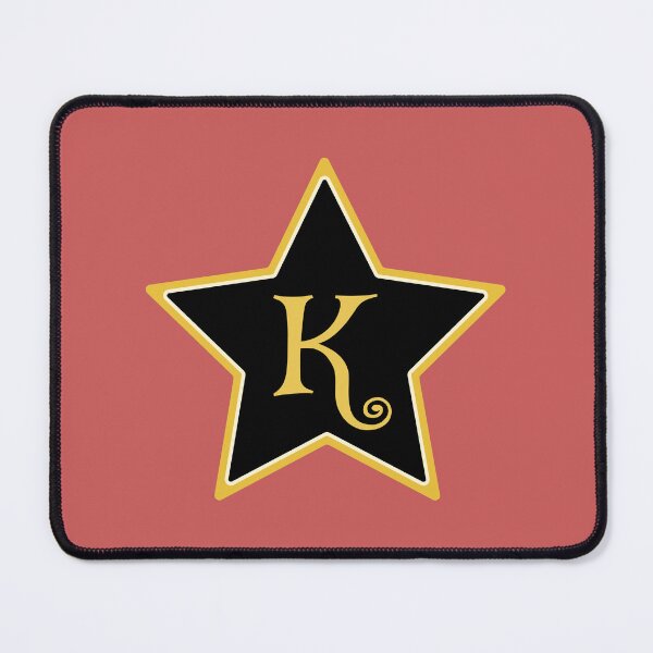 Item preview, Star Monogram K Gold Black designed and sold by Jeallan Designs.
