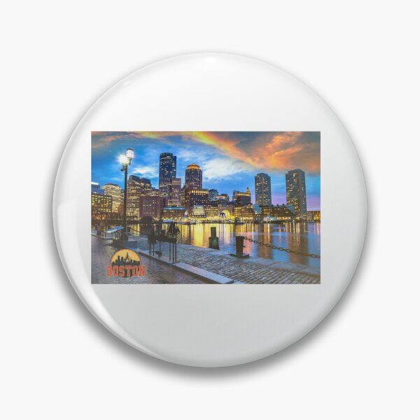 Item preview, Boston Skyline Charles River Vintage Cityscape designed and sold by ReginaSeidman.