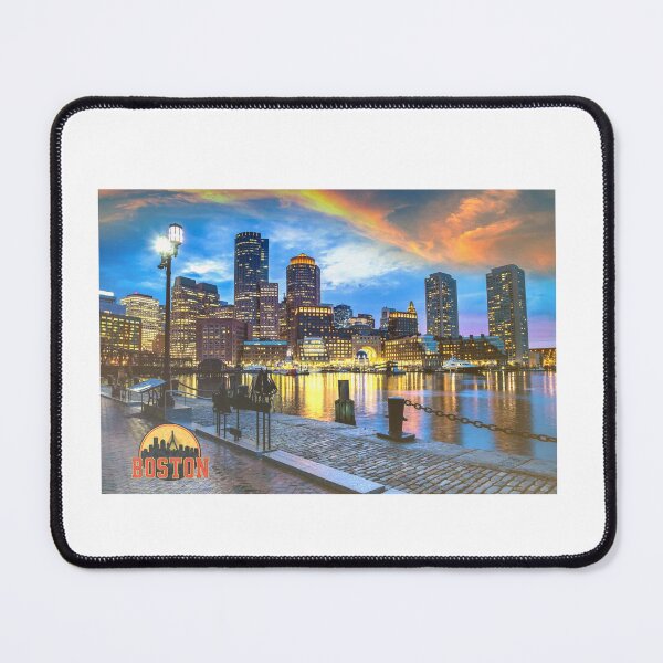 Item preview, Boston Skyline Charles River Vintage Cityscape designed and sold by ReginaSeidman.