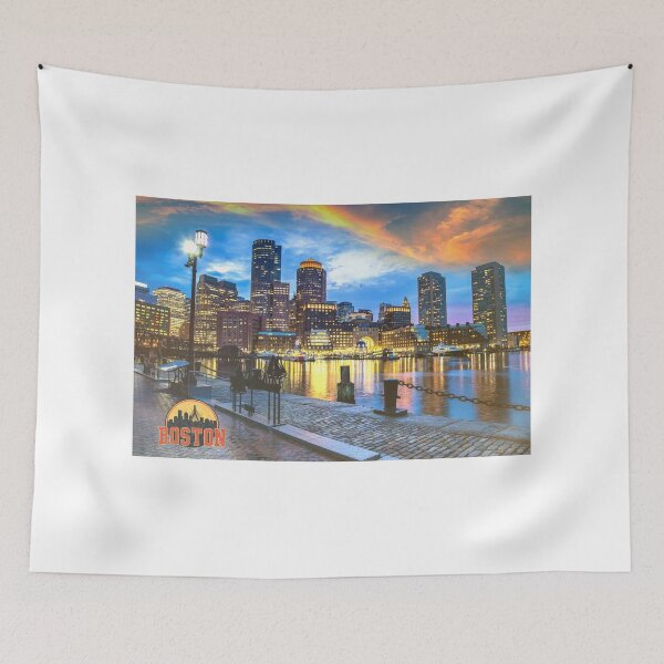 Item preview, Boston Skyline Charles River Vintage Cityscape designed and sold by ReginaSeidman.