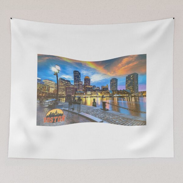 Item preview, Boston Skyline Charles River Vintage Cityscape designed and sold by ReginaSeidman.