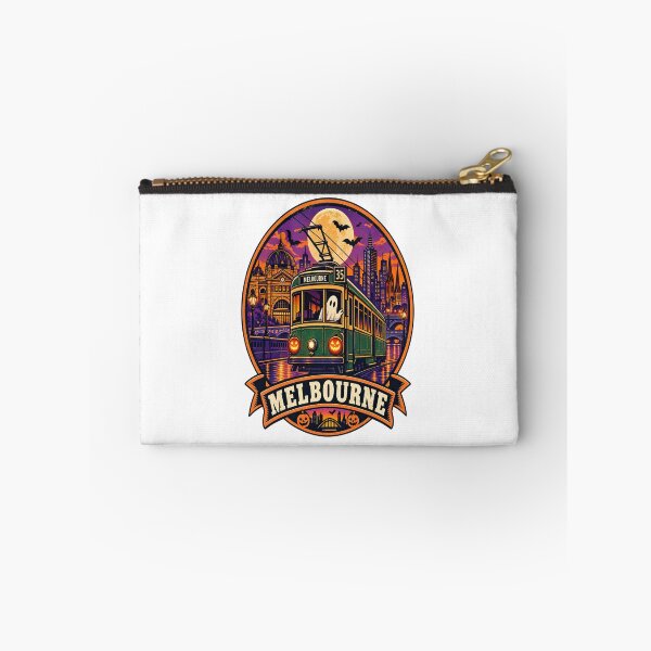 Item preview, Melbourne Halloween Shirt – Vintage Tram Ghost Retro Travel Badge Design designed and sold by Globalcitytees.