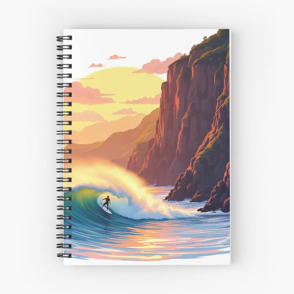Item preview, Basque Coast Surfer at Golden Hour — Vintage Travel Poster Art designed and sold by DONOSTIADESIGN.