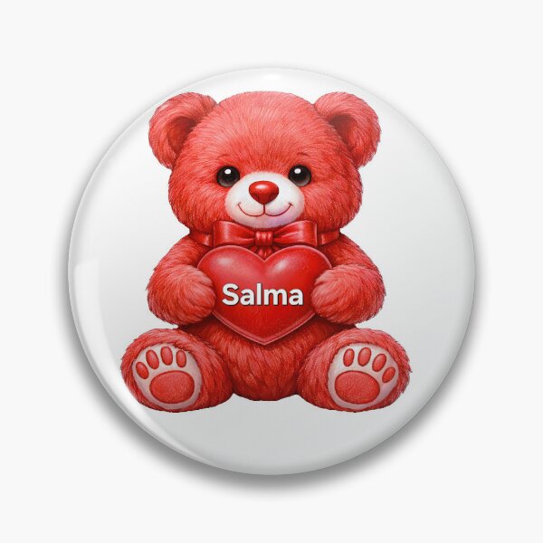 Item preview, Red Cute Teddy Bear with Salma Heart designed and sold by AmirArtisanVibe.