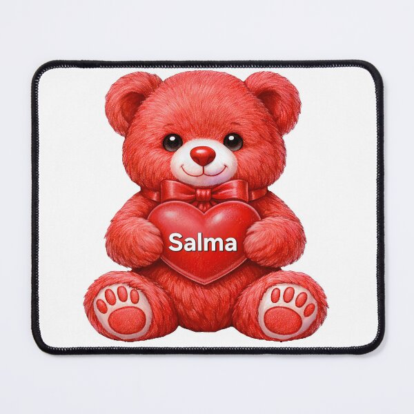 Item preview, Red Cute Teddy Bear with Salma Heart designed and sold by AmirArtisanVibe.