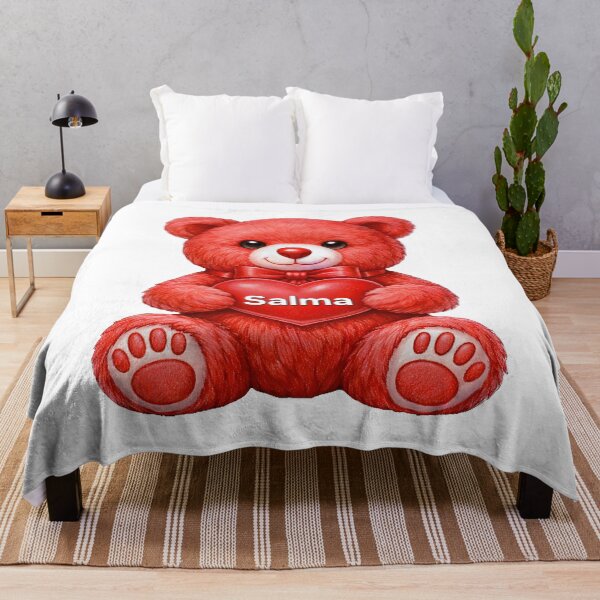 Item preview, Red Cute Teddy Bear with Salma Heart designed and sold by AmirArtisanVibe.