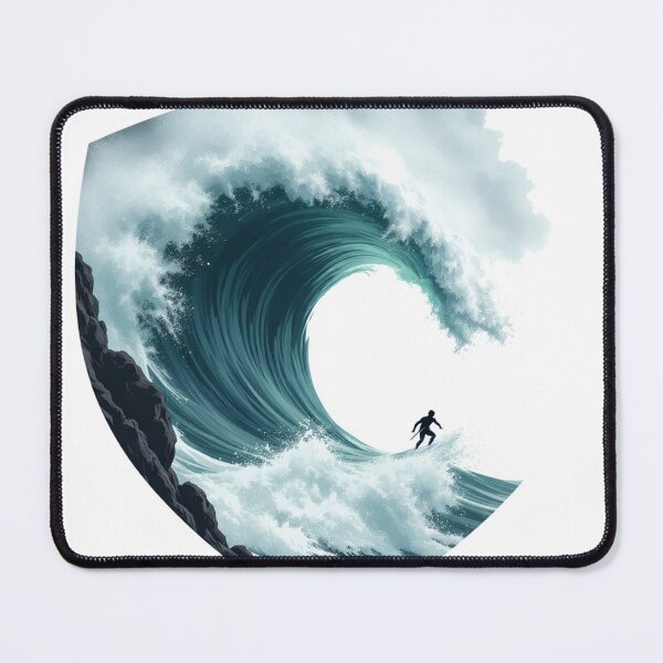 Item preview, Basque Big Wave Surfer — Shield Crest Illustration Art designed and sold by DONOSTIADESIGN.