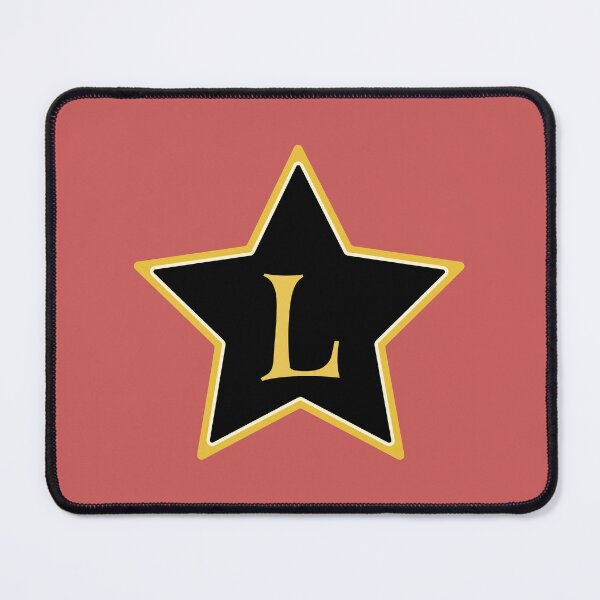 Item preview, Star Monogram L Gold Black designed and sold by Jeallan Designs.