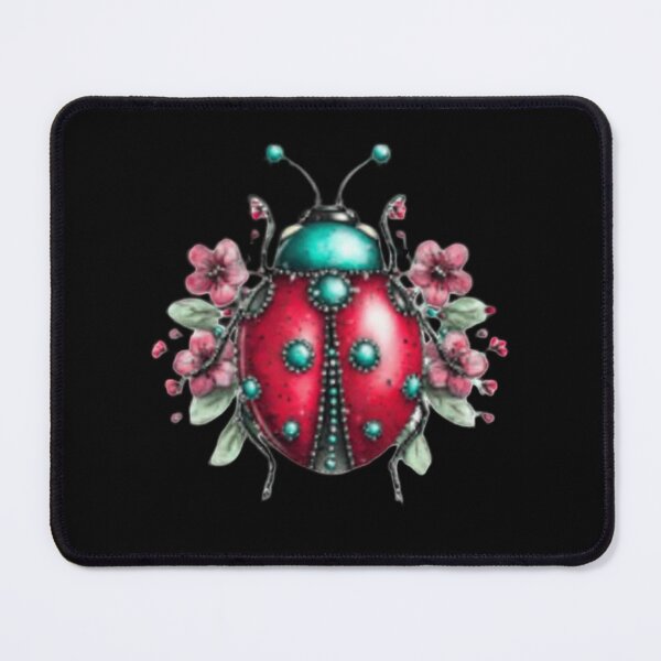 Item preview, Colorful Ladybug with Flowers designed and sold by hrendika.