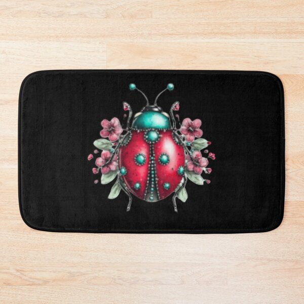Item preview, Colorful Ladybug with Flowers designed and sold by hrendika.