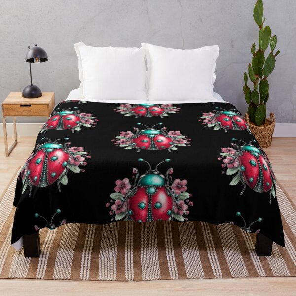 Item preview, Colorful Ladybug with Flowers designed and sold by hrendika.