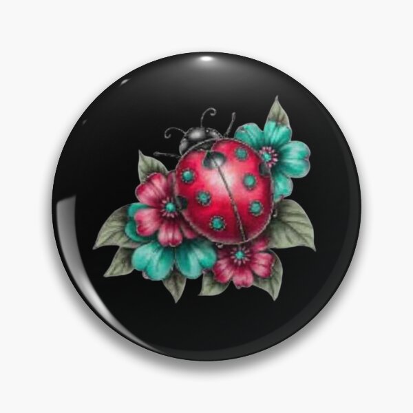 Item preview, Ladybug on Colorful Flowers designed and sold by hrendika.